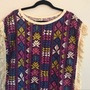 🦋SOLD🦋Multi Print Poncho